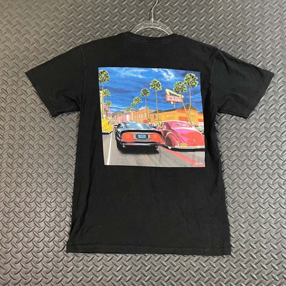 IN-N-OUT Burger Black Car Old School Graphic T-shirt Men's Size Small